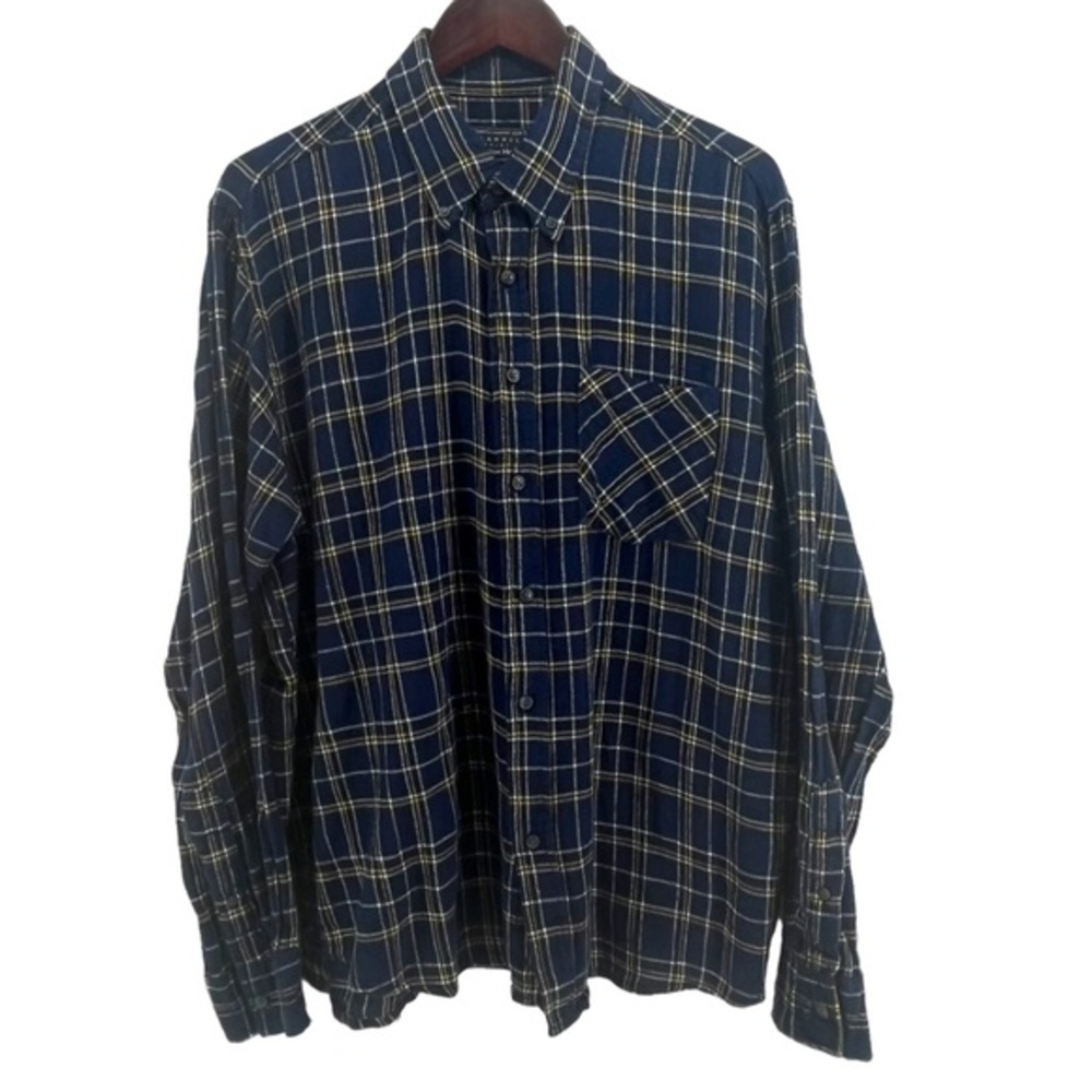 Jackson Hole Mens Flannel Shirt Authentic Comfort Wear Black size XL 10532